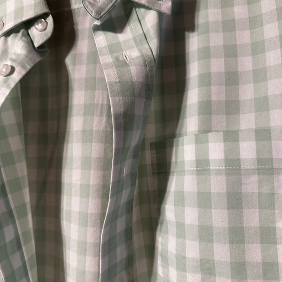 Green and white gingham women’s blouse size medium by George - Picture 4 of 4